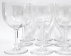 Baccarat Montaigne Optic Red Wine Glasses- Set of 9 - 6.5"H - Mint Condition