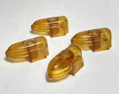 Set of 4 Vintage Art Deco Amber Bakelite Mirror Frame Clips