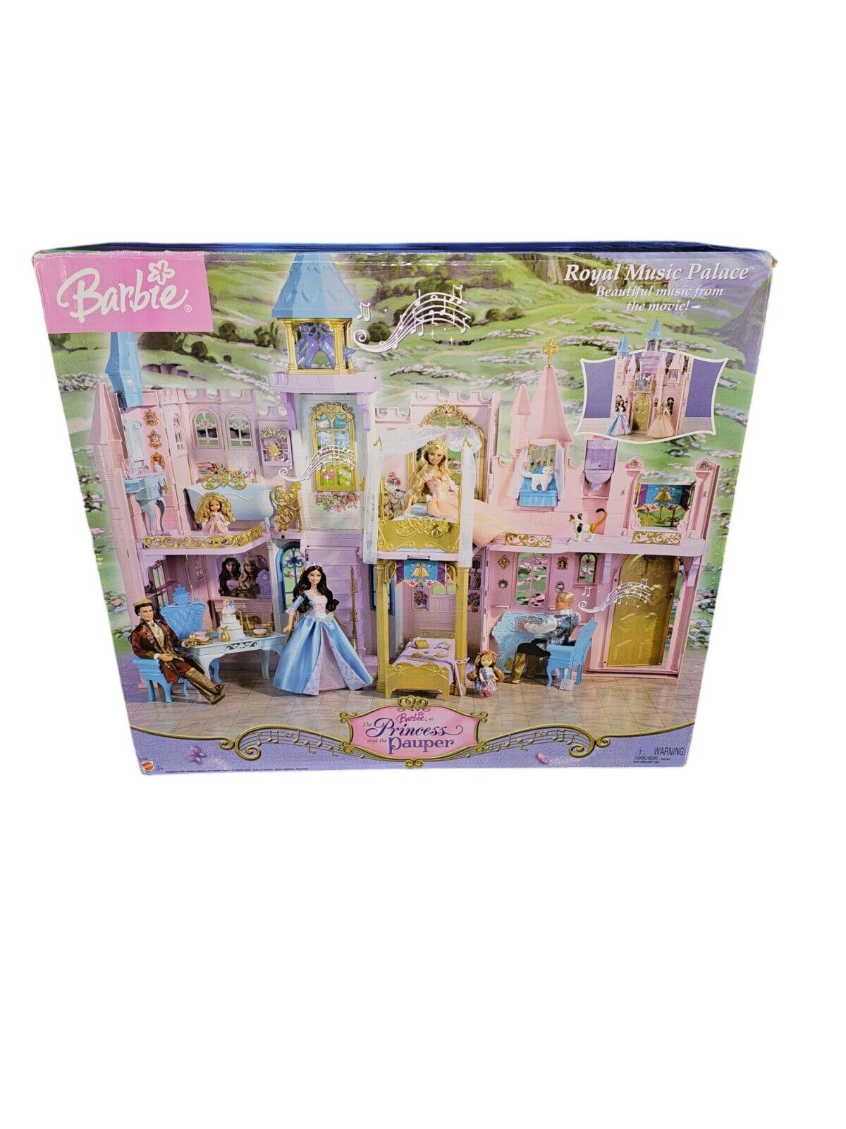 NIB 2004 Barbie Princess and the Pauper Royal Music Palace/Castle DOLLHOUSE read