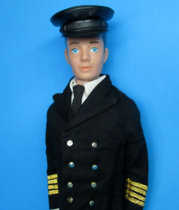 Vintage Barbie KEN Doll wearing Marx BRANIFF INTERNATIONAL PILOT UNIFORM - Rare