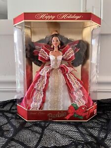 1997 Barbie Doll 1st Brunette Holiday Barbie!  Box Misprint