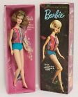 Vtg Side-Part American Girl Barbie Original Box, Rare Green Ribbon & Hair String