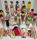 Vintage TLC Barbie Francie Midge Stacey Dolls & Black Tag Clothing 1960s LOT