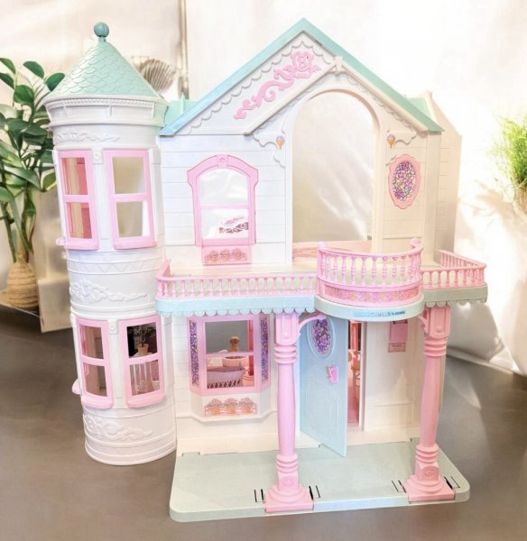 VTG Barbie Deluxe Dream House Playset 18638 Mattel 1998Furnished-Almost Complete