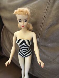 Vintage 3 ponytail Barbie doll 1959 and Ken doll, includes outfits & accessories