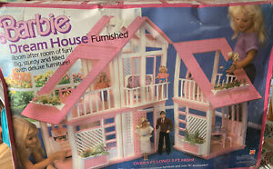 Vintage (1985) Barbie Dreamhouse Furnished W/Box /Accessories HTF-READ
