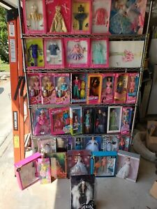 BARBIE DOLL LOT OF 30 COLLECTIBLE DOLLS + 8 FASHION AVE. OUTFITS NIB