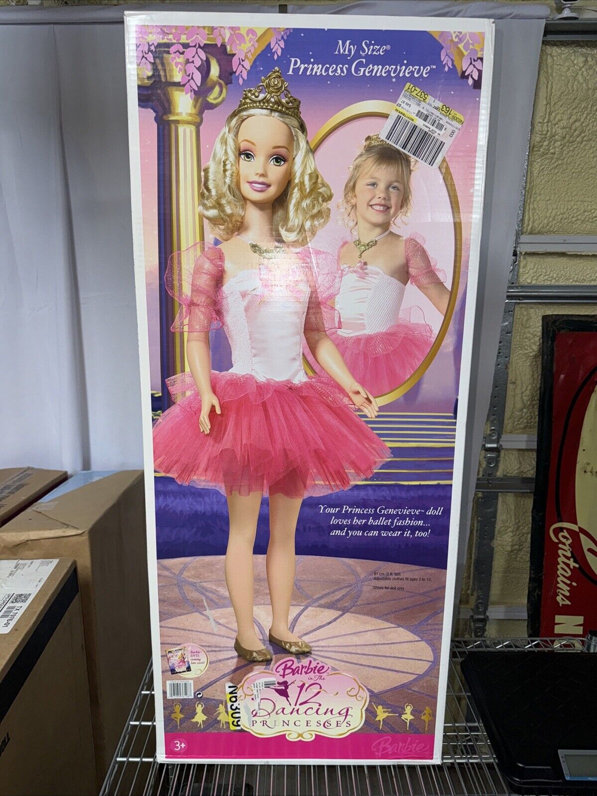 2006 My Size Princess Genevieve Barbie Mattel J9168 12 Dancing Princesses NOS