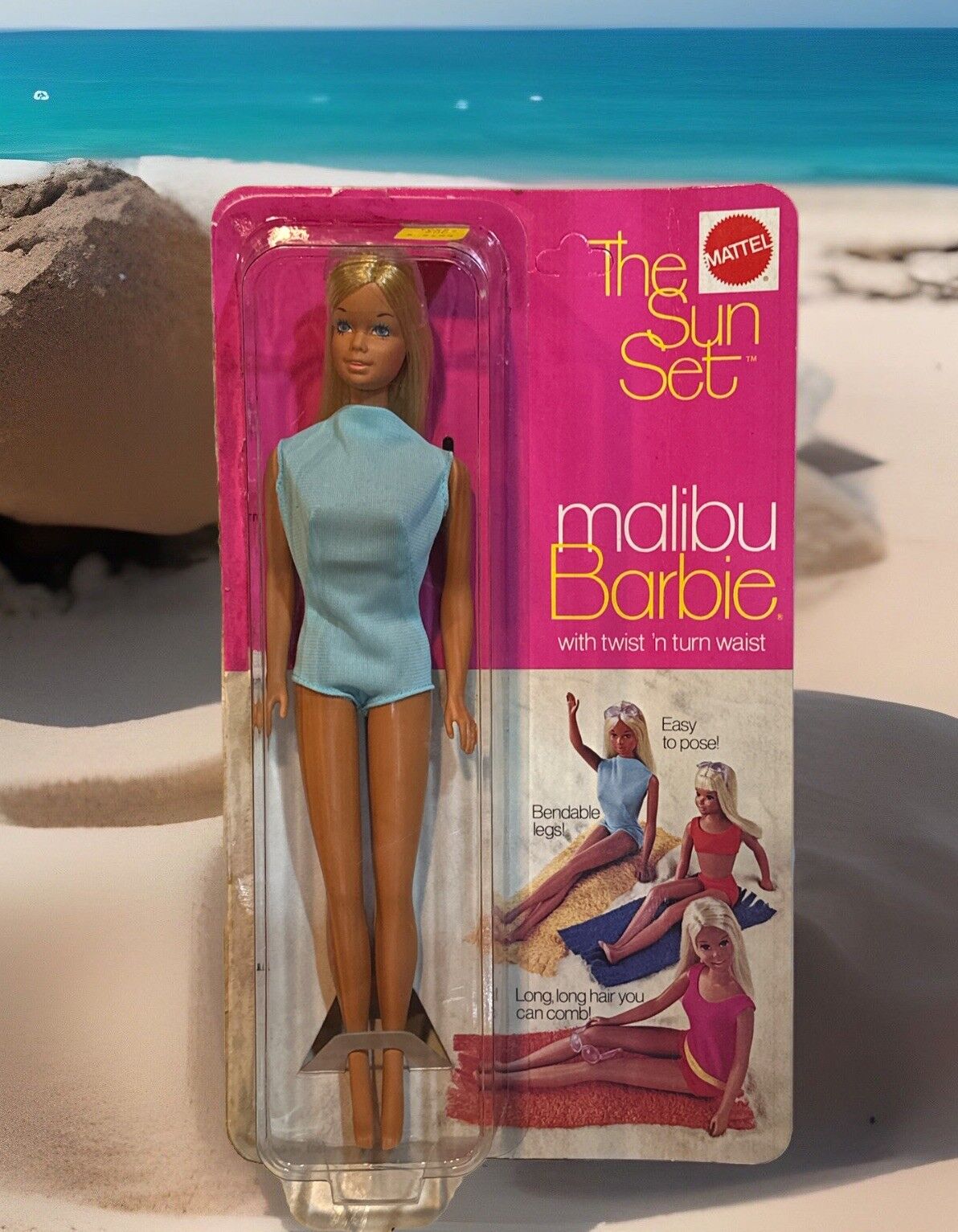 Vintage 1970 The Sun Set Malibu Barbie Doll #1067 Mattel ~ Mint In Package ??