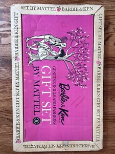 Vintage 1962 Mattel Barbie & Ken Genuine Dolls & Fashions GIFT SET w/ Orig. Box