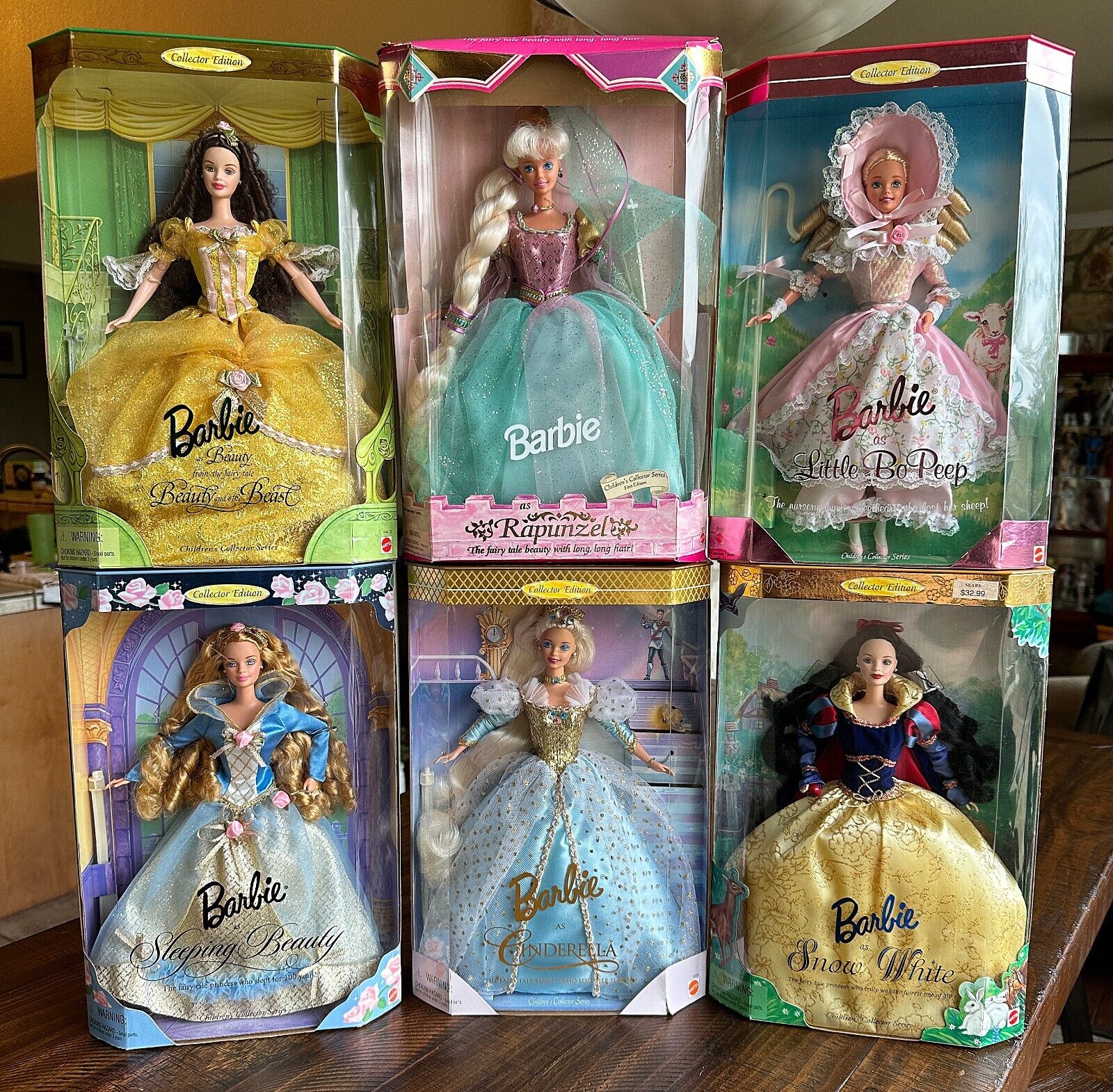 Children's Collector Series Barbie - 6 Fairytale Princess Dolls NIB