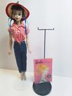 Vintage Barbie Ponytail #3 Brunette with Tm Stand, plantation bell, etc.