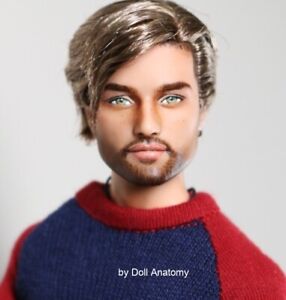 1/6 SCALE CUSTOM OOAK BARBIE KEN DOLL REPAINT ART AA ANATOMICALLY CORRECT HOMMES