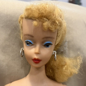 Vintage #3/4 ponytail Barbie, 1959/60, blonde, 2 outfits, Mattel, 1 owner