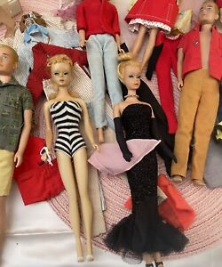 HUGE Vintage Barbie Midge Ken 2 TM #3? Barbies. Plus Clothes, Cases, Plus! As Is