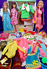 Vintage 3 MOD TNT Brun Blond Growin Barbie LOT Clothing Blue Gypsy Stripes BIN!