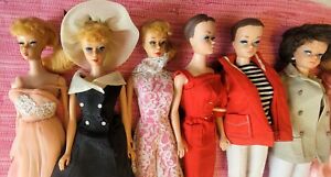 GREAT Lot of 13 Vintage 1960's BARBIE dolls & 100's of Clothes Wigs Accessories