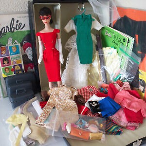 ?HUGE LOT Barbie Ponytail Doll Clothes Shoes Accessories Vintage 1960's +CASE?