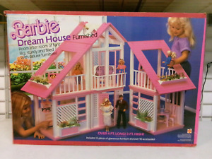 1985 MATTEL BARBIE - DREAM HOUSE PLAYSET FURNISHED - NEW IN OPEN BOX - RARE #OS
