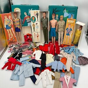 Vintage Barbie Ken Allen Lot Of Dolls, Black Label Clothes, Accessories & Cases