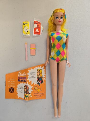 1966 Color Magic Barbie Doll COLLECTORS DREAM PIECE W/ CATALOG & ACCESORIES
