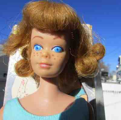 Vintage Barbie Midge With Teeth Doll Longer Flip Blonde Bright Eye Box 1963 Rare