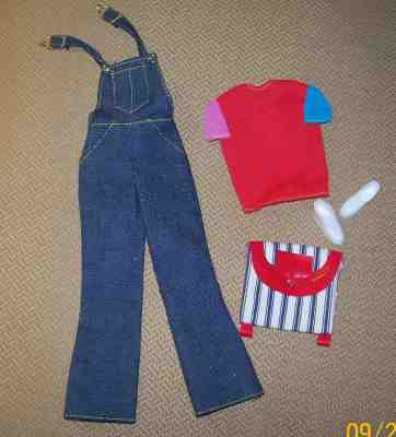 VINTAGE VERY RARE OUTFIT FOR BARBIE DOLL OVERALL DENIM#3488 FROM 1972 SUPER NICE