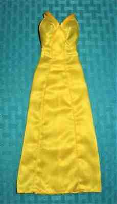 VINTAGE BARBIE BLACK AFRICAN AMERICAN SUPERSTAR CHRISTIE YELLOW GOWN DRESS RARE!