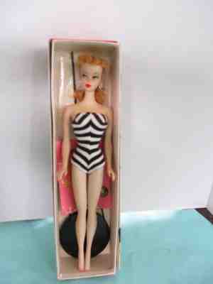 Beautiful Vintage #2 Barbie Blonde in  Box, Stand all original 1959