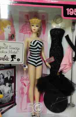 50th Anniversary Barbie 1959 Original Teenage Fashion Model Doll Remake NIB