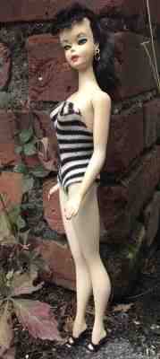 1959 Brunette Vintage #1 Mattel Ponytail Barbie Doll