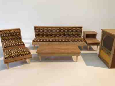 Vintage 1950s Argo Wood Mid-Century Modern Living Room Furniture - Barbie Wood
