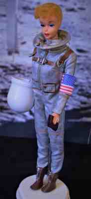 Vintage Blond #5 Ponytail Ms Barbie & Mr Ken Astronaut #1641/1415 From 1965 