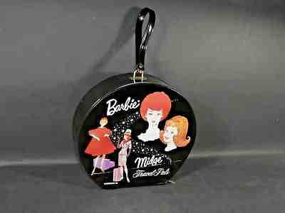1964 Mattel Barbie and Midge Travel Pals Round Carry Case