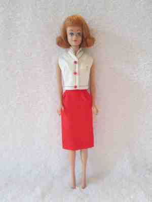 Vintage 1964 Barbie Midge Doll "Crisp 'N Cool" #1604 Shirt & Red Dress Skirt Lot