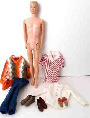 Vintage Barbie Doll KEN DOLL #0750 with clothes & accessories 1965