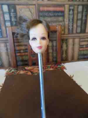 A Vintage Brown Eyed Brown Haired  Francie Barbie Doll 1965 Head For Parts