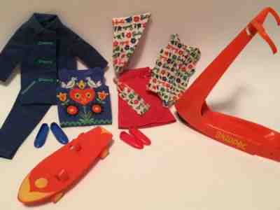 Vintage 1965 Barbie #1032 SKIPPER ON WHEELS SEARS Special Scooter Outfits & More