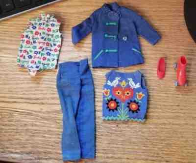 Barbie 1960's SKOOTER & Skipper Doll Clothes 1965 Skipper on Wheels #1032 Pieces