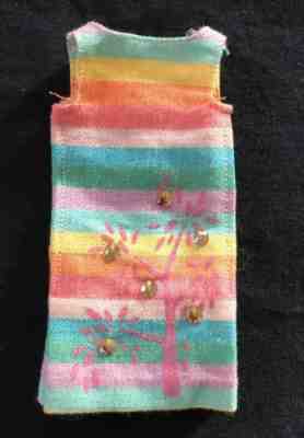Vintage 1965 Barbie Skipper Sunny Pastels #1910 Rainbow Dress Only