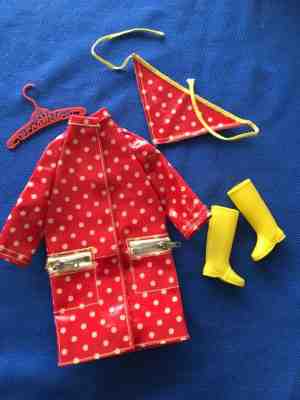 #1255 Polka Dots n' Raindrops 1966 Francie doll outfit MOD vintage Barbie