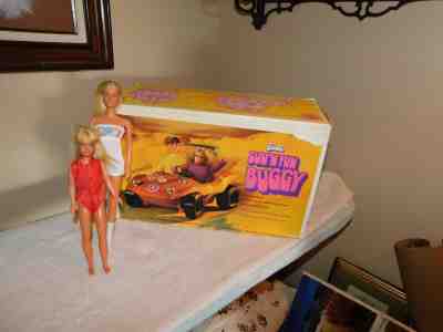 1970 Barbie Sun n Fun Buggy Original Box 1966 Barbie 1967 Skipper Dolls Vintage