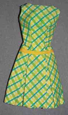 VINTAGE BARBIE/FRANCIE 1966 COLOR MAGIC FASHION DESIGNER SET #4040 DRESS--NEAR E