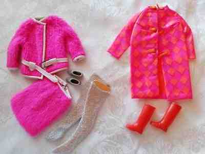 Vintage Barbie Outfits #1808 Drizzle Dash & #1813 Snug Fuzz 1967-69 NM