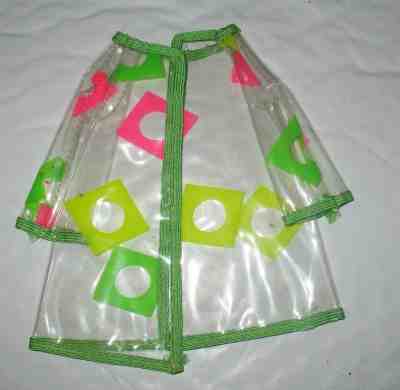 Vintage Barbie Francie Pazam #1213 1968-1969 green yellow pink dot circle COAT 