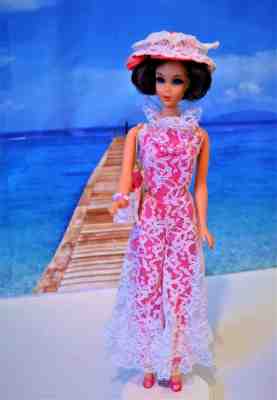 Vintage Brunette Hair Fair TNT BARBIE Jump Into Lace #1823 1968 Complete/Extras
