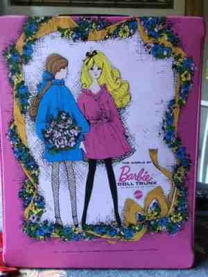 Vtg The World Of Barbie Pink Doll Trunk Carrying Case 1968, Dolls And Accessorie