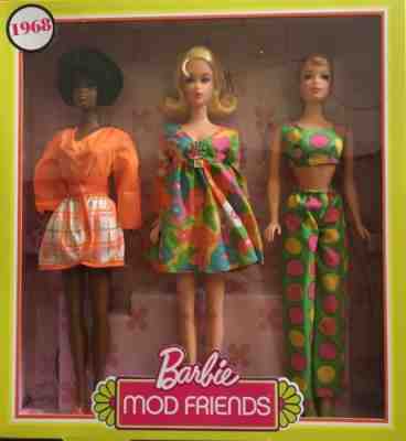 1968 Reproduction “MOD FRIENDS” Gift Set Barbie, Christie, & Stacey! BRAND NEW