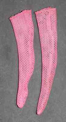 VINTAGE FRANCIE 1969 SUGAR SHEERS  #1229 PINK FISHNET HOSE-NEAR EXCELLENT