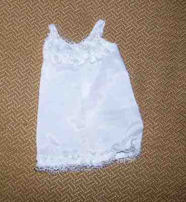 VINTAGE WHITE COTTON LACE TRIMMED SLIP FOR FRANCIES SUGAR SHEERS#1229 FROM 1969~